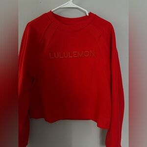 lululemon athletica Red Crew Neck Sweater